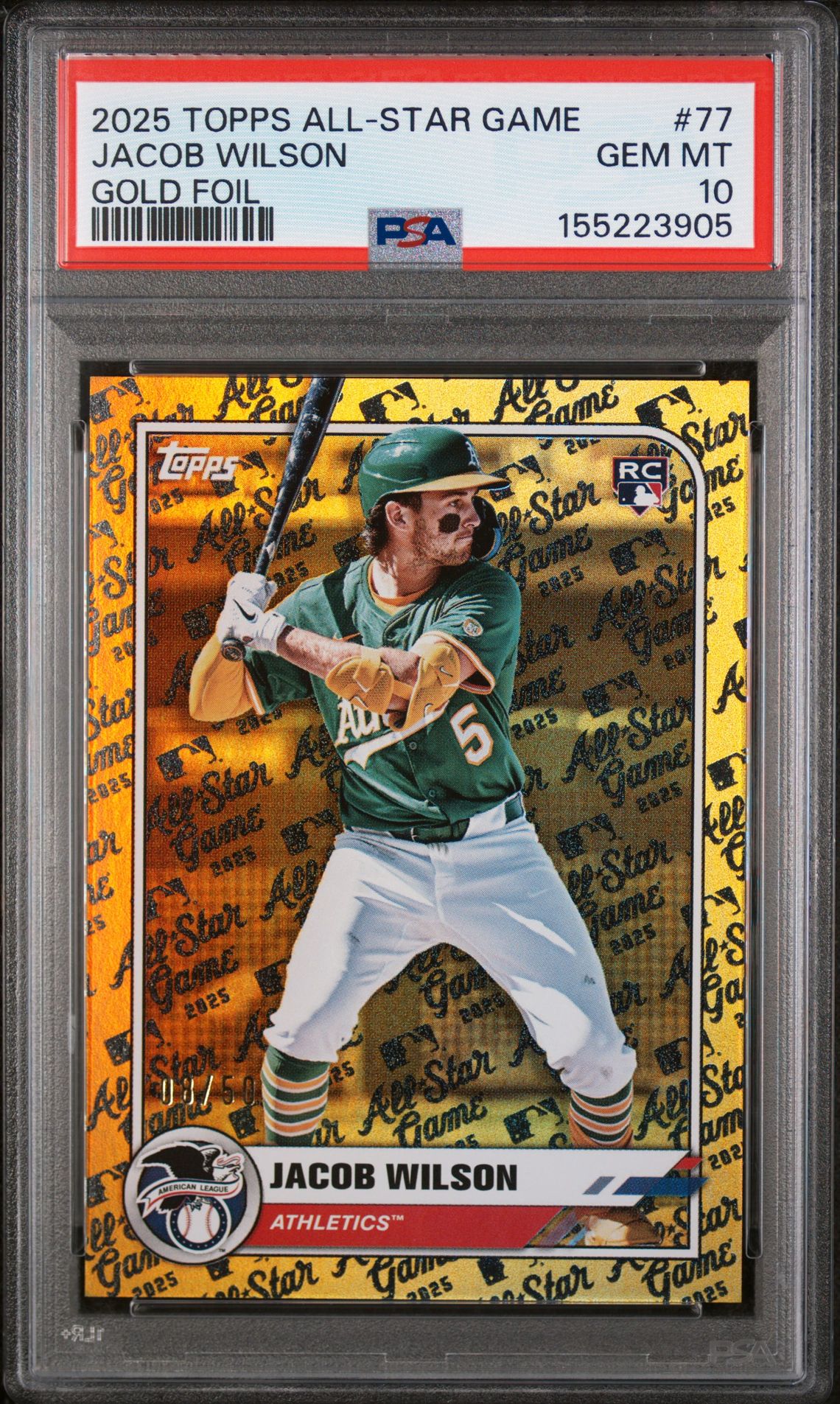 2025 Topps TOPPS ALL-STAR GAME GOLD FOIL #77 Jacob Wilson front
