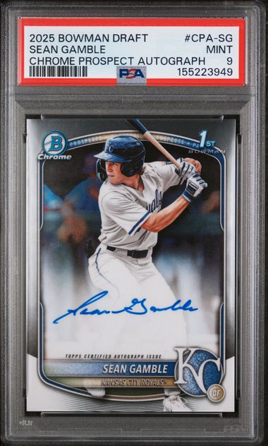 2025 Bowman Bowman Draft Chrome #CPA-SG Sean Gamble front