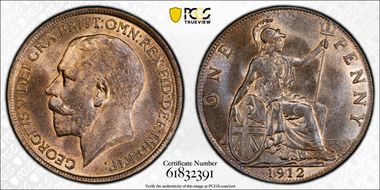 1912 1D S-4051 MS64RB