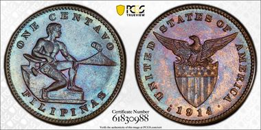 1914-S 1C MS64BN