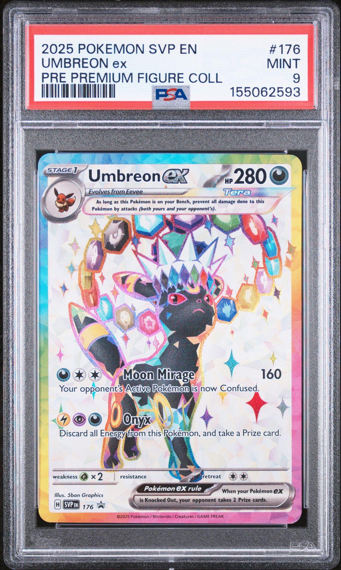 2025 Pokemon Svp En-Sv Black Star Promo Umbreon Ex #176 (Pre Premium Figure Coll) Mint 9 front
