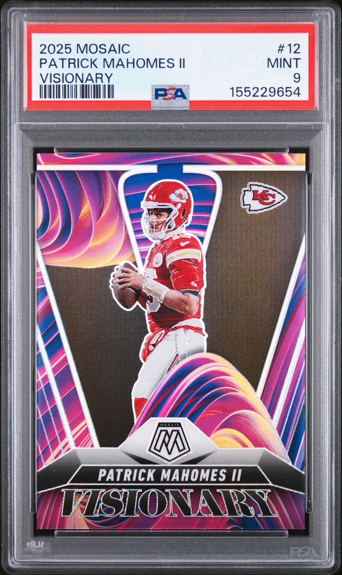 2025 Panini Mosaic Visionary Patrick Mahomes Ii #12 Mint 9 front