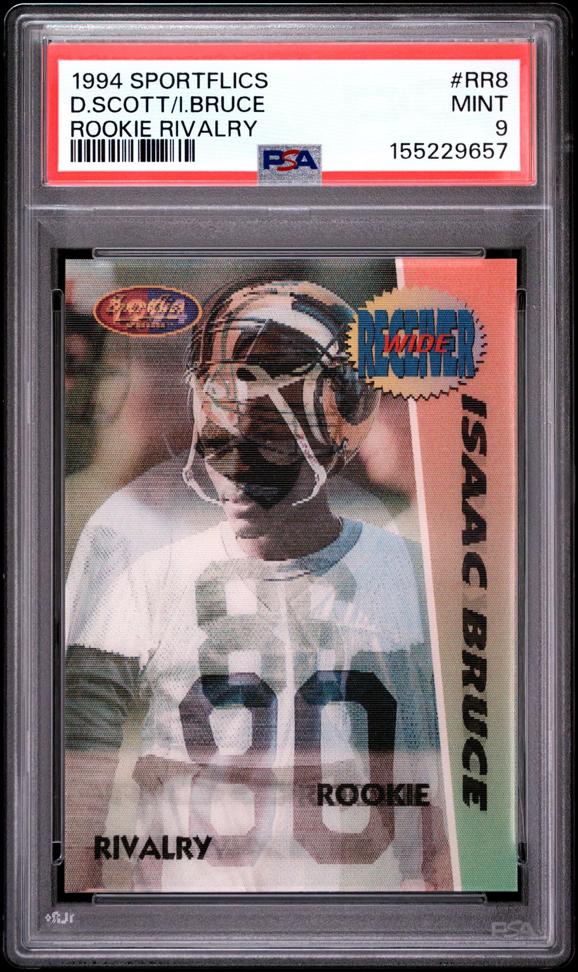 1994 Sportflix Rookie Rivalry D.scott/I.bruce #Rr8 (Rookie Rivalry) Mint 9 front