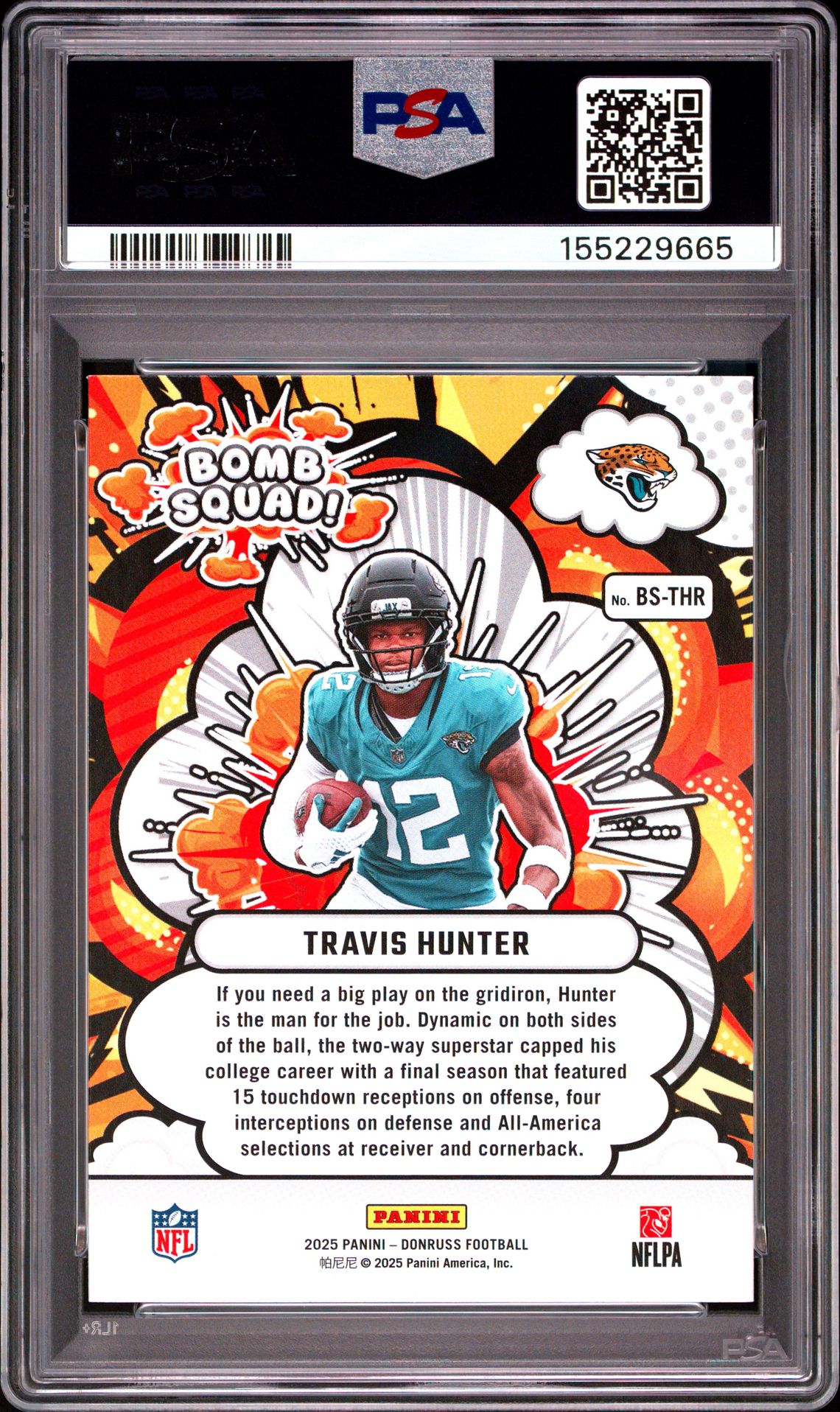 2025 Panini Donruss Bomb Squad Travis Hunter #Bs-Thr Mint 9 back