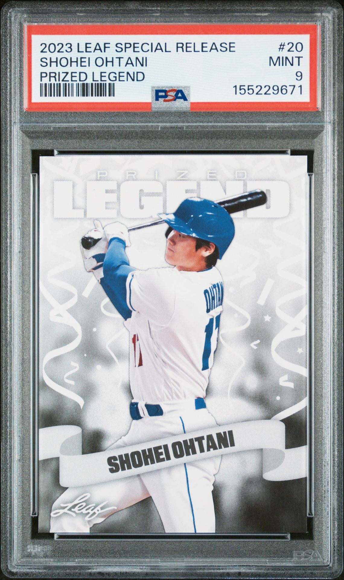 2023 Leaf Special Release Prized Legend Shohei Ohtani #20 Mint 9 front