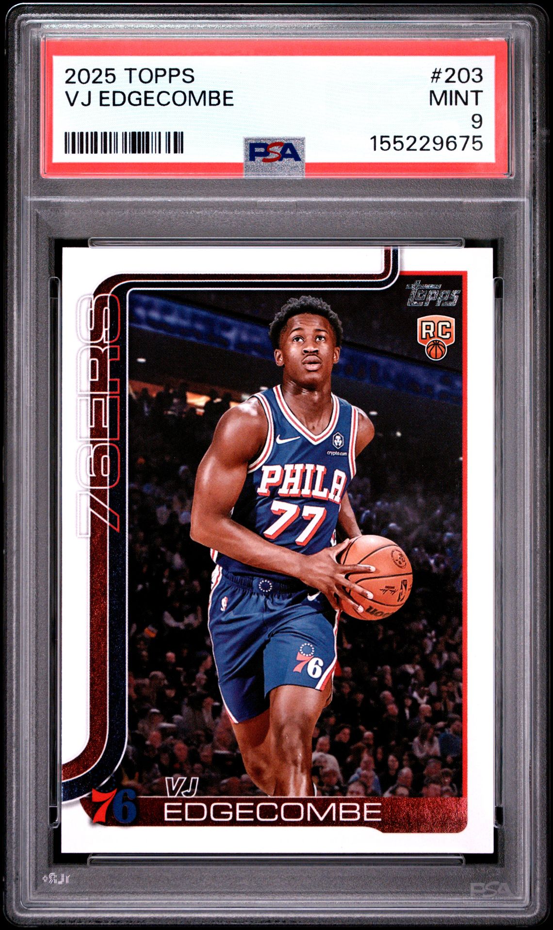 2025 Topps Vj Edgecombe #203 Mint 9 front