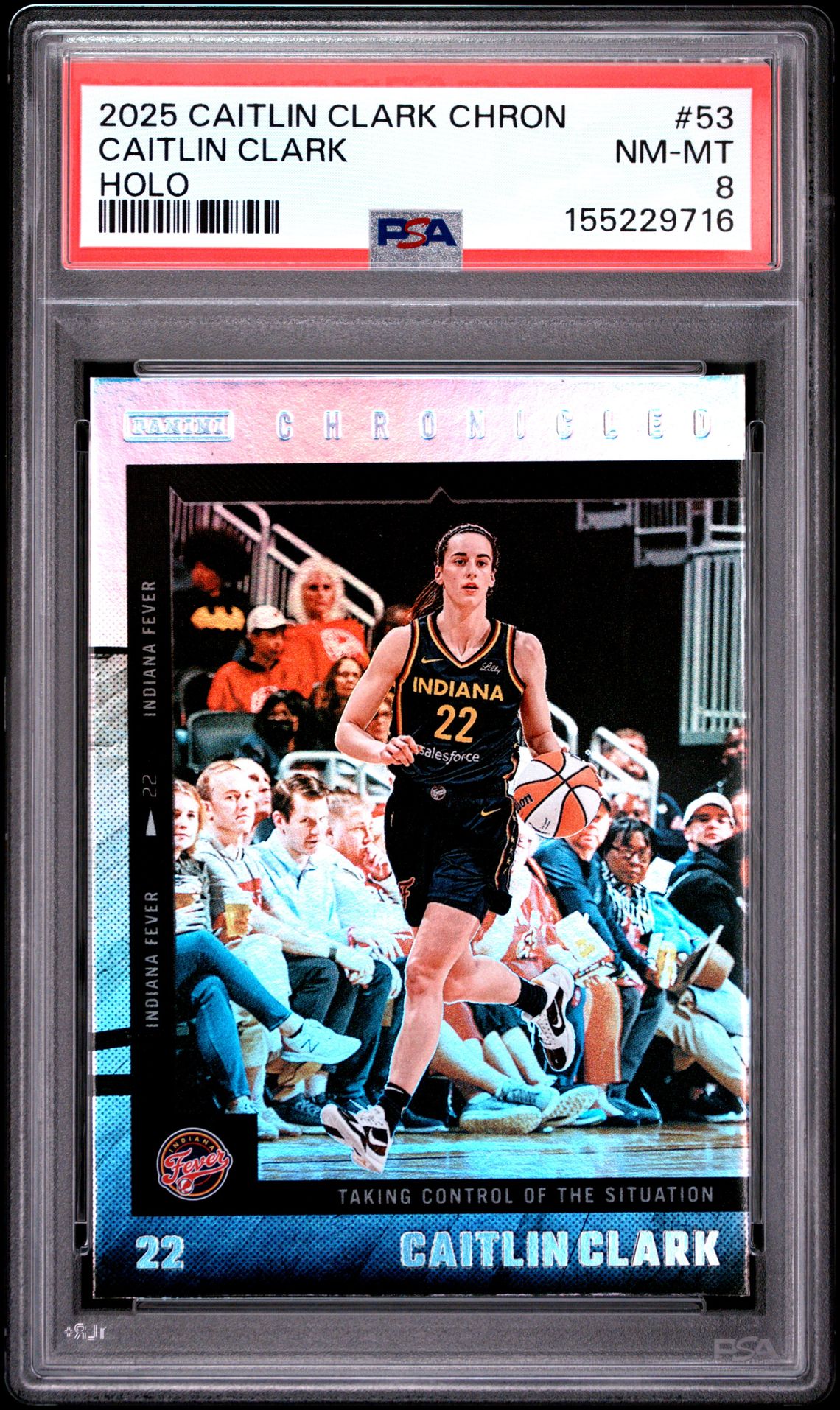 2025 Panini Caitlin Clark Chronicled Caitlin Clark #53 (Holo) Nm-Mt 8 front