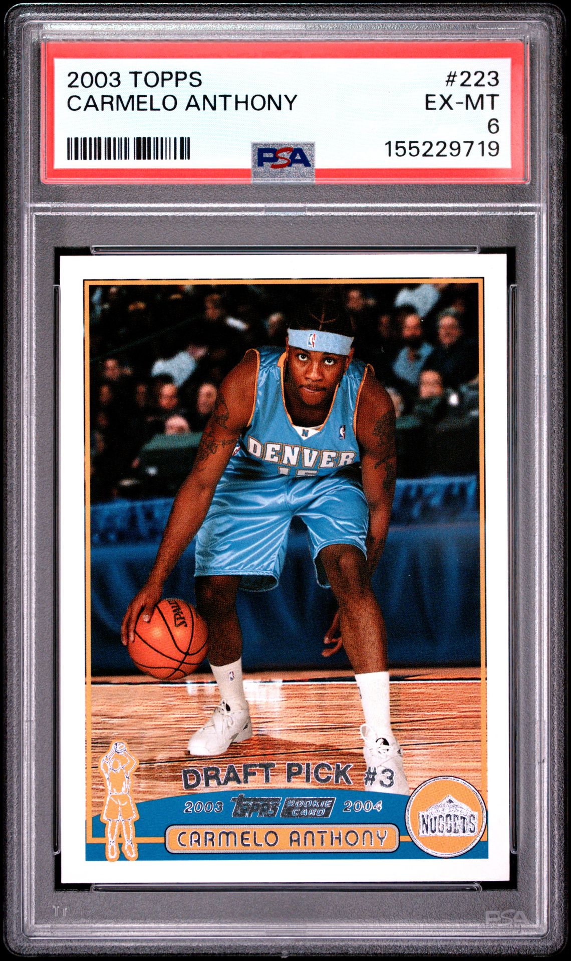 2003 Topps Carmelo Anthony #223 Ex-Mt 6 front