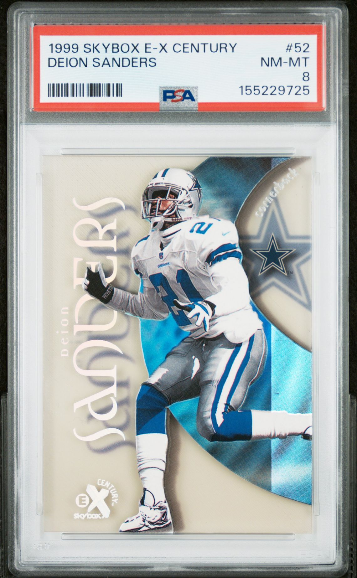 1999 Skybox E-X Century Deion Sanders #52 Nm-Mt 8 front