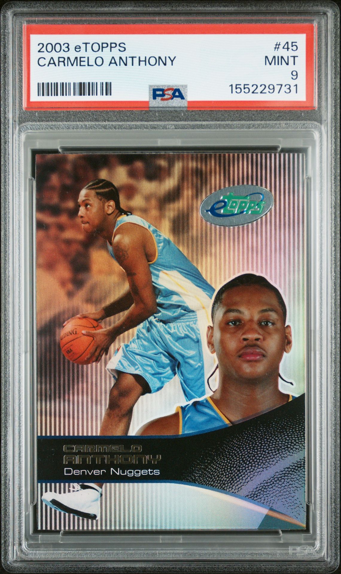 2003 Etopps Carmelo Anthony #45 Mint 9 front