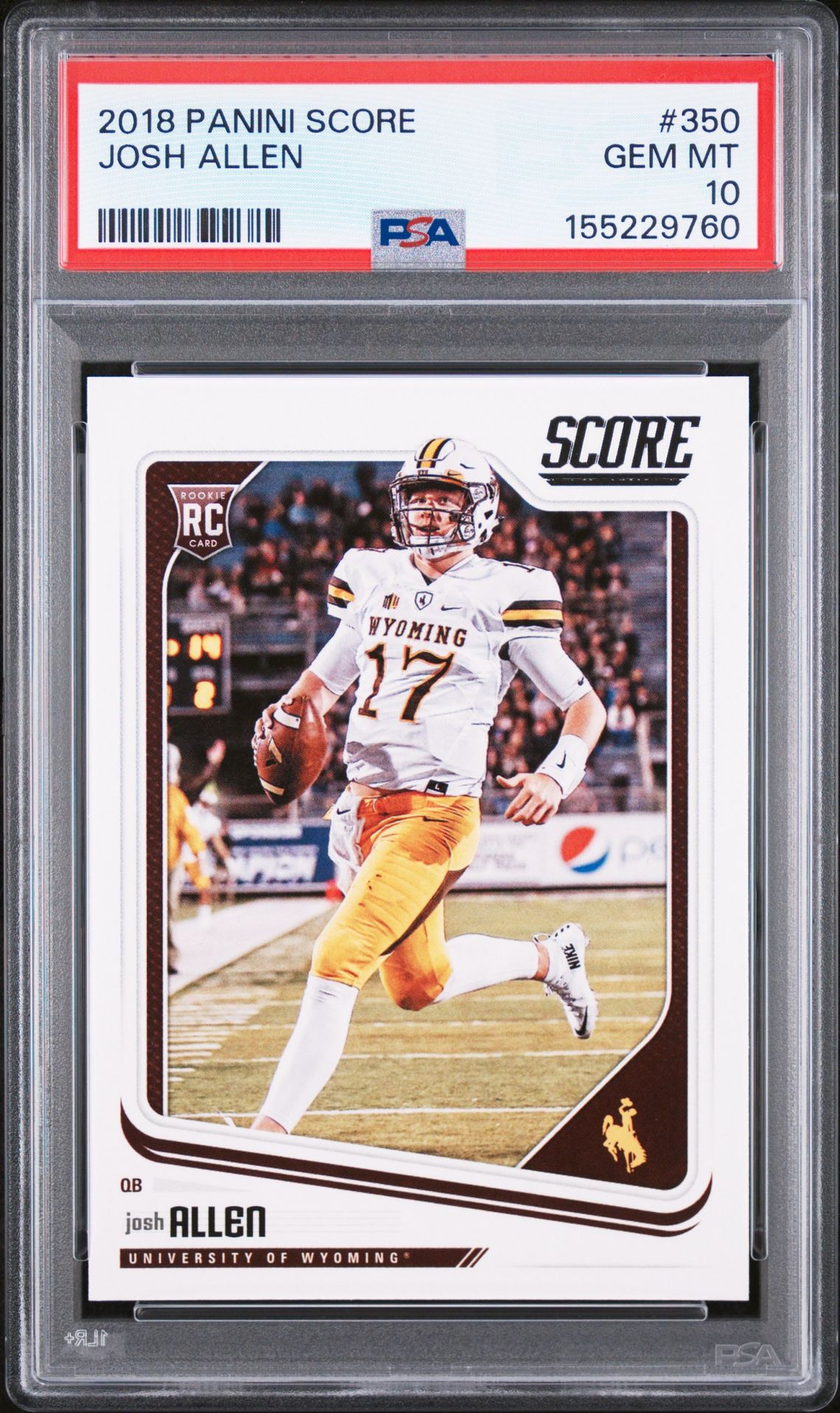 2018 Panini Score Josh Allen #350 Gem Mt 10 front
