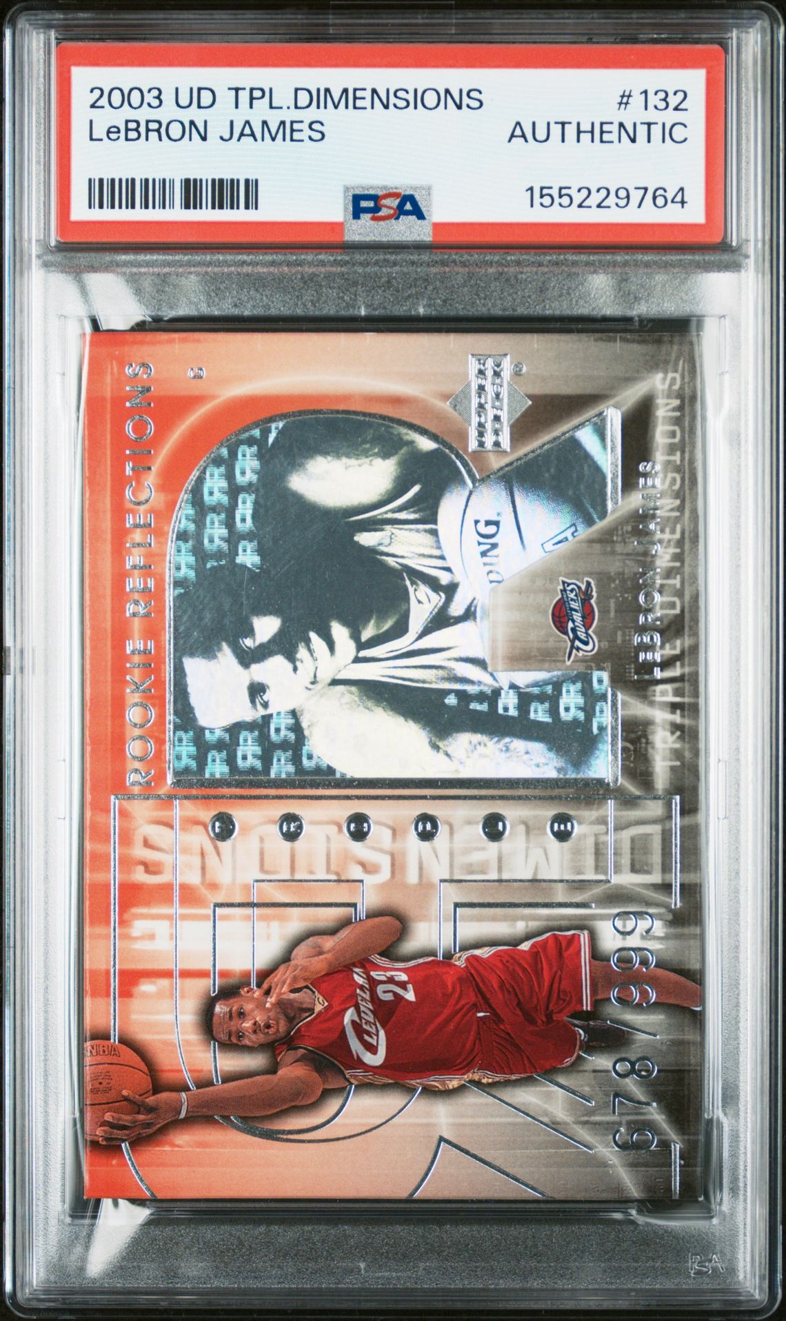 2003 Upper Deck Triple Dimensions Lebron James #132 N0: Authentic front
