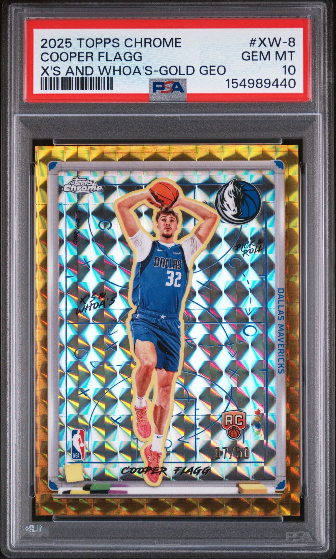 2025 Topps TOPPS CHROME X'S AND WHOA'S GOLD GEO #XW-8 Cooper Flagg front