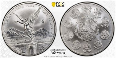 1998-Mo 5 Onza Libertad Ag MS64