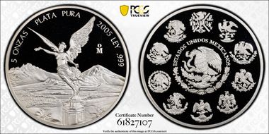2005-Mo 5 Onza Libertad Ag PR69DCAM