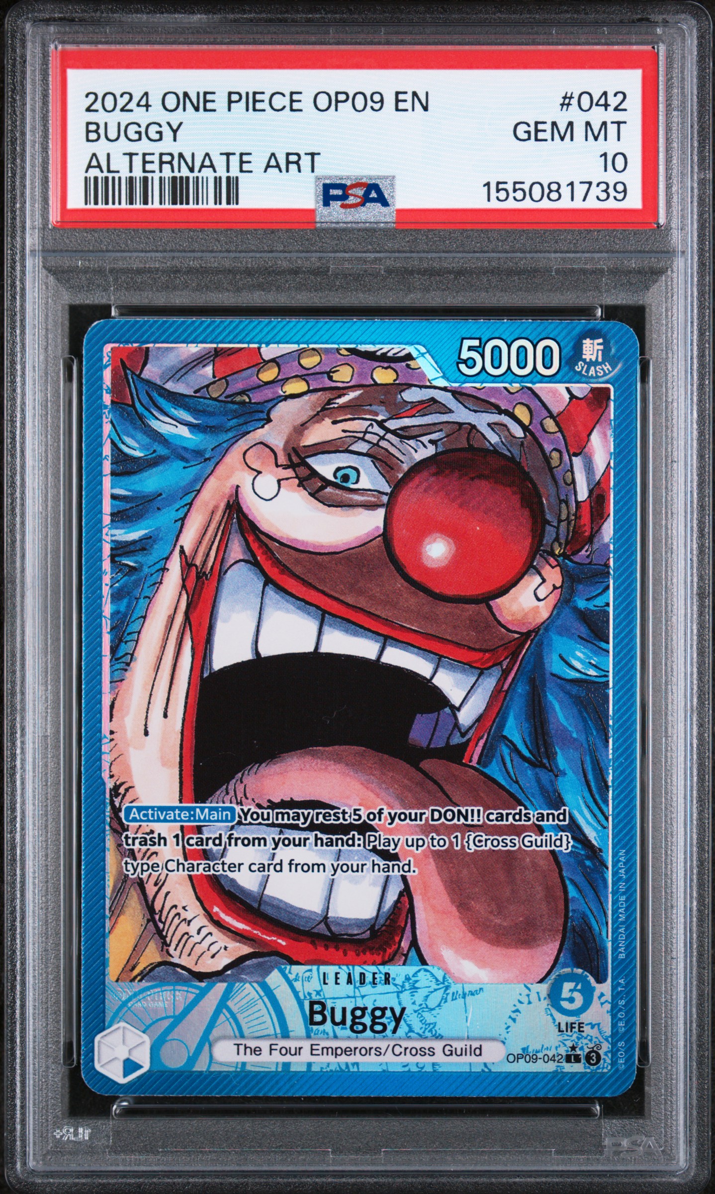 2024 #042 Buggy PSA 10 One Piece OP09-Emperors in the New World