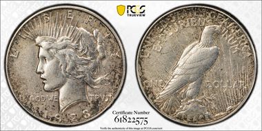 1923-S $1 VAM 1W, Hair Die Break N1