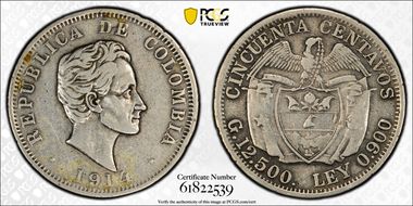 1914  50C Restrepo-415.1 Medellin VF35