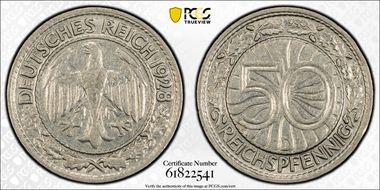 1928-D 50 Rcpfg J-324 AU53