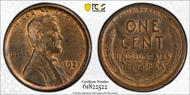 1921-S 1C MS62BN