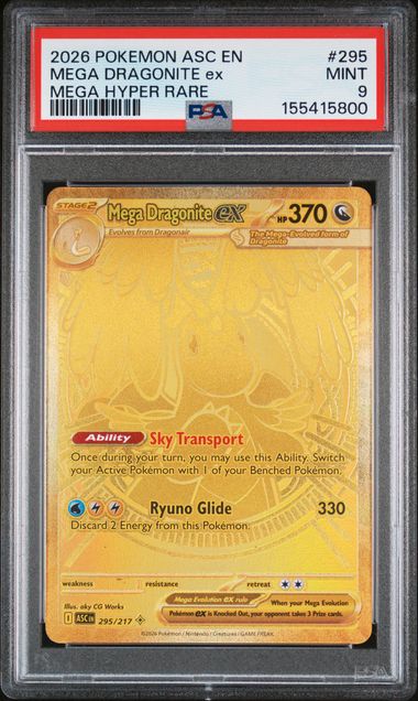 2026 Pokemon POKEMON ASC EN-ASCENDED HEROES Hyper #295 Mega Dragonite Ex front