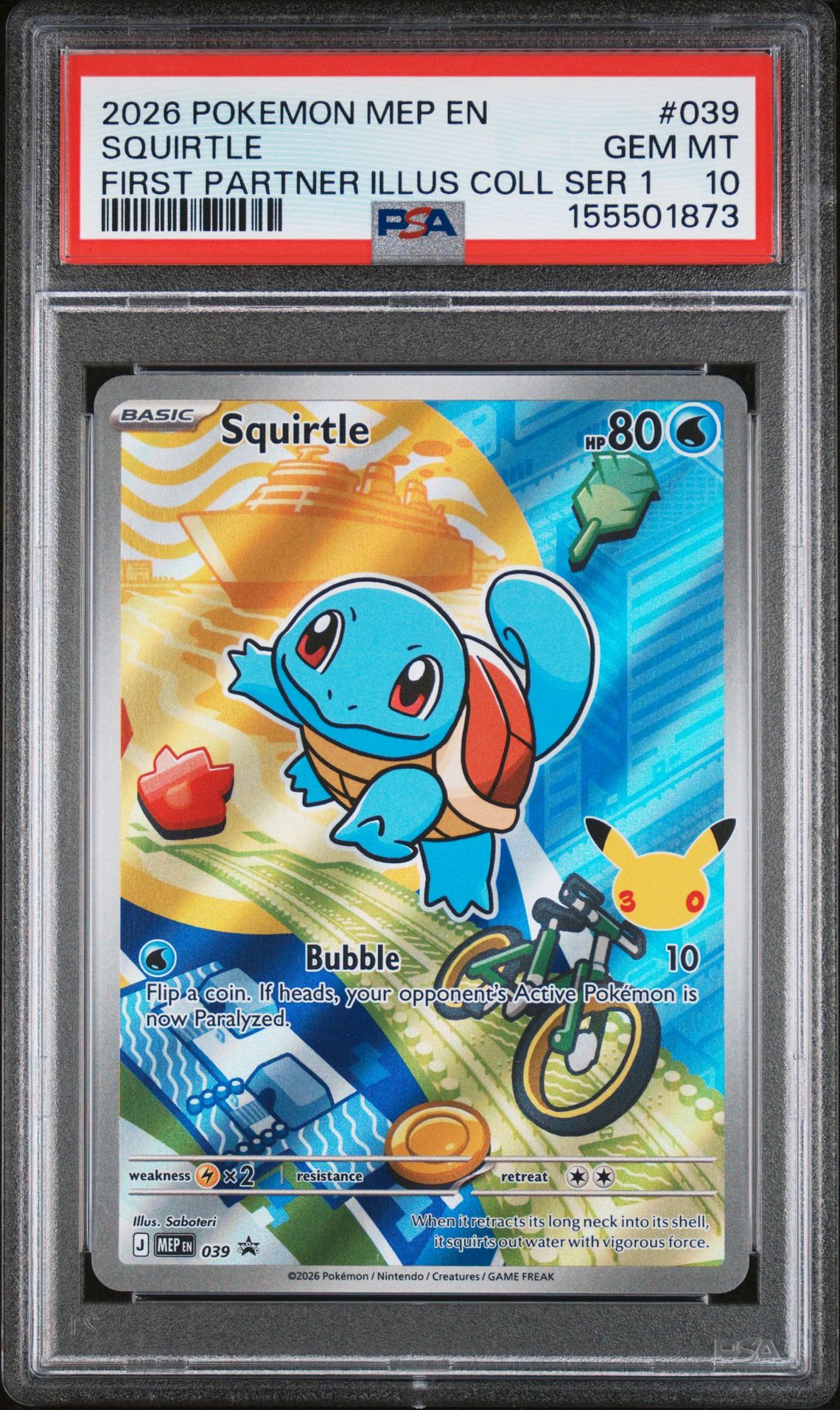 2026 Pokemon POKEMON MEP EN-ME BLACK STAR PROMO First Partner Illus Coll Ser 1 Squirtle front