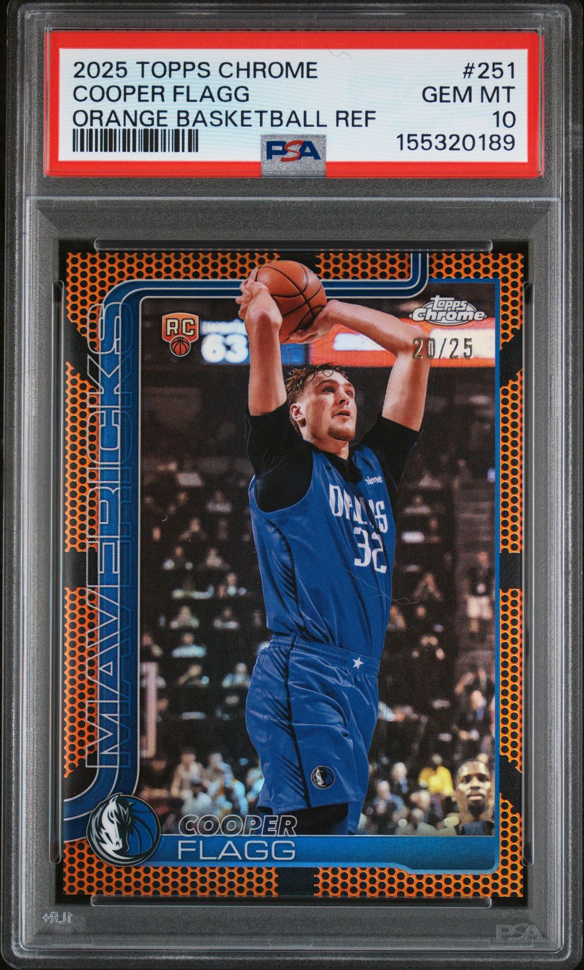 2024 Topps Topps Chrome ORANGE BASKETBALL REF #251 Cooper Flagg front