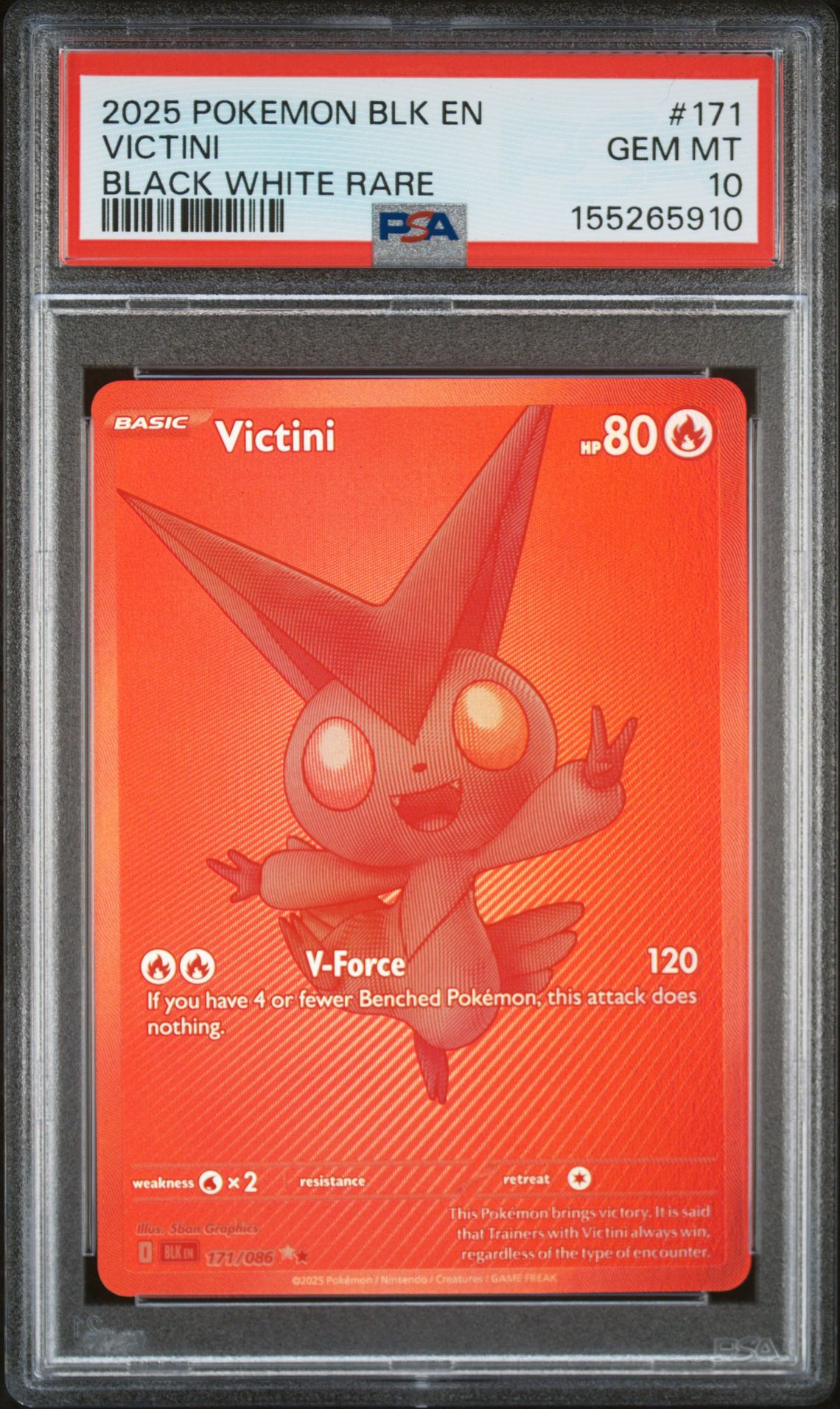 2025 Pokemon POKEMON BLK EN-BLACK BOLT White #171 Victini front