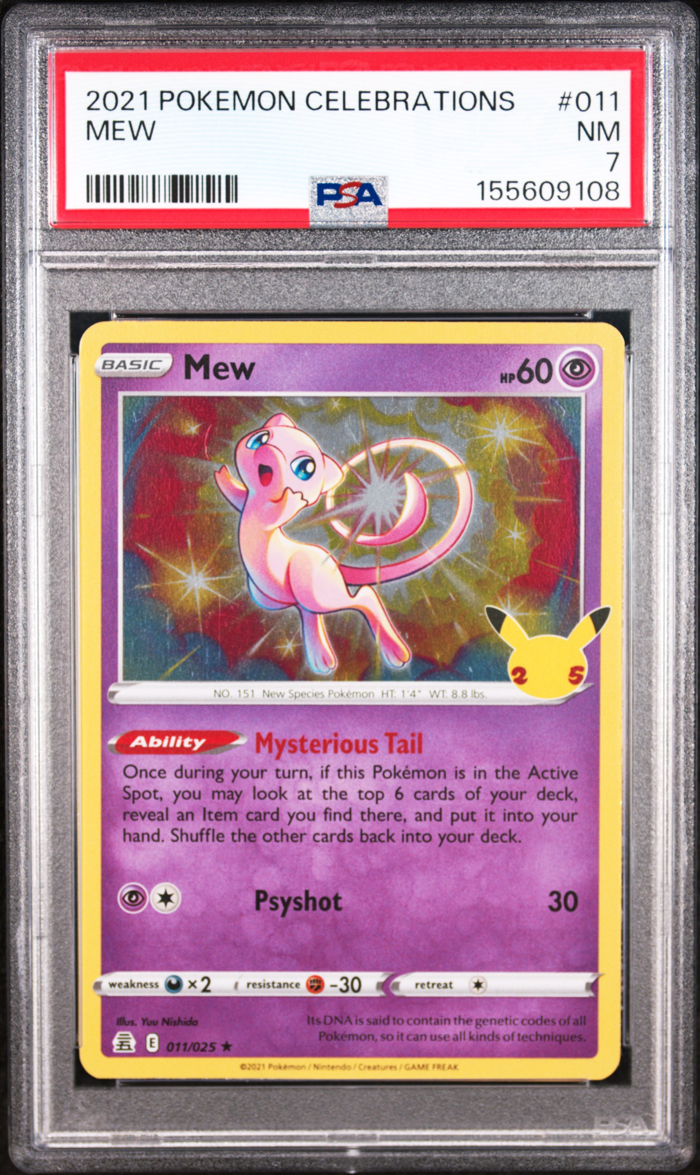 2021 #011 Mew PSA 7 Celebrations