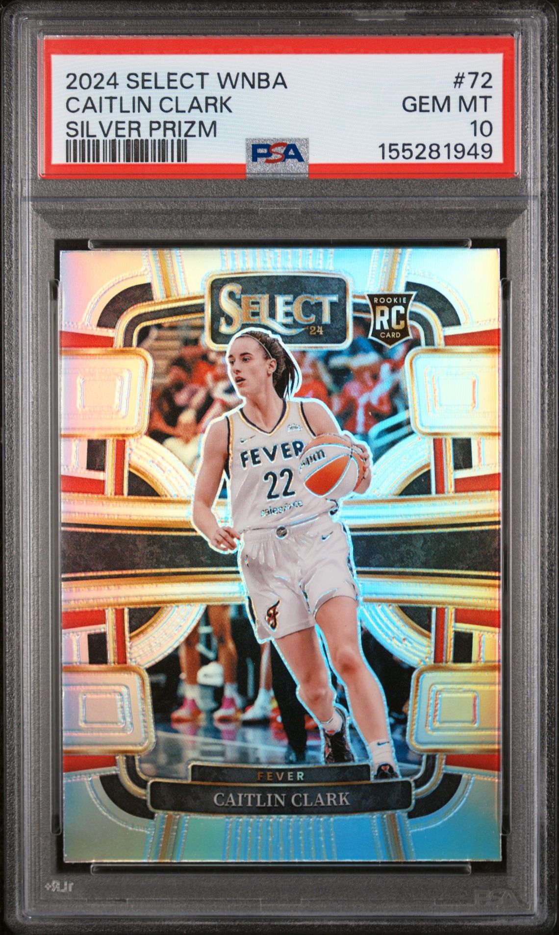2024 Panini PANINI SELECT WNBA SILVER PRIZM #72 Caitlin Clark front