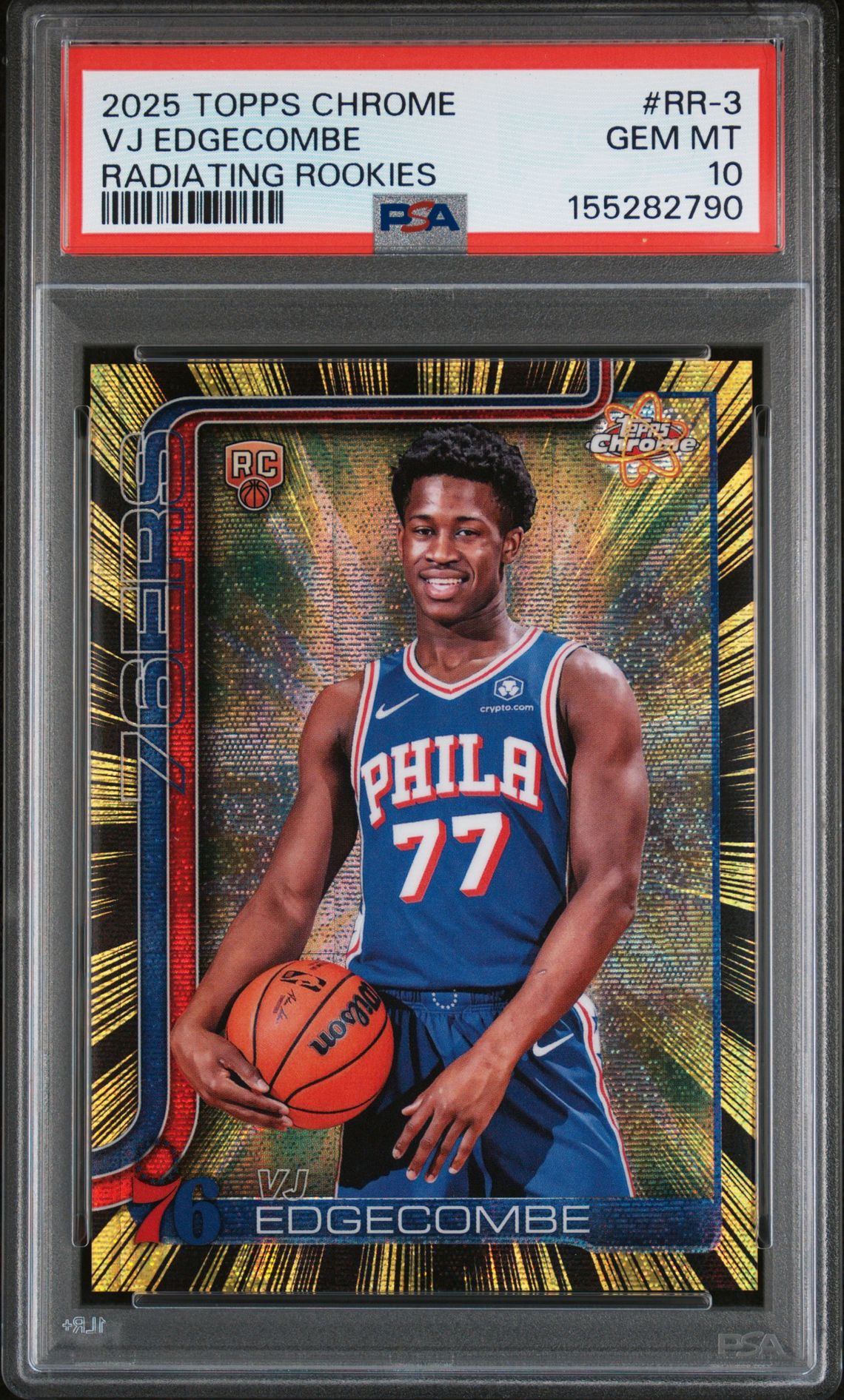 2025 Topps Chrome Topps Chrome Radiating Rookies #RR-3 Vj Edgecombe front