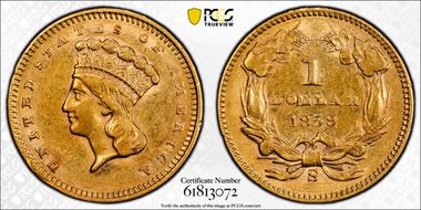 1859-S G$1 AU53