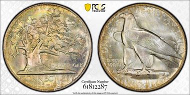 1935 50C Connecticut MS67