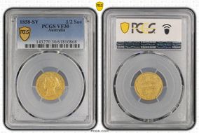 1858-SY 1/2 Sov VF30