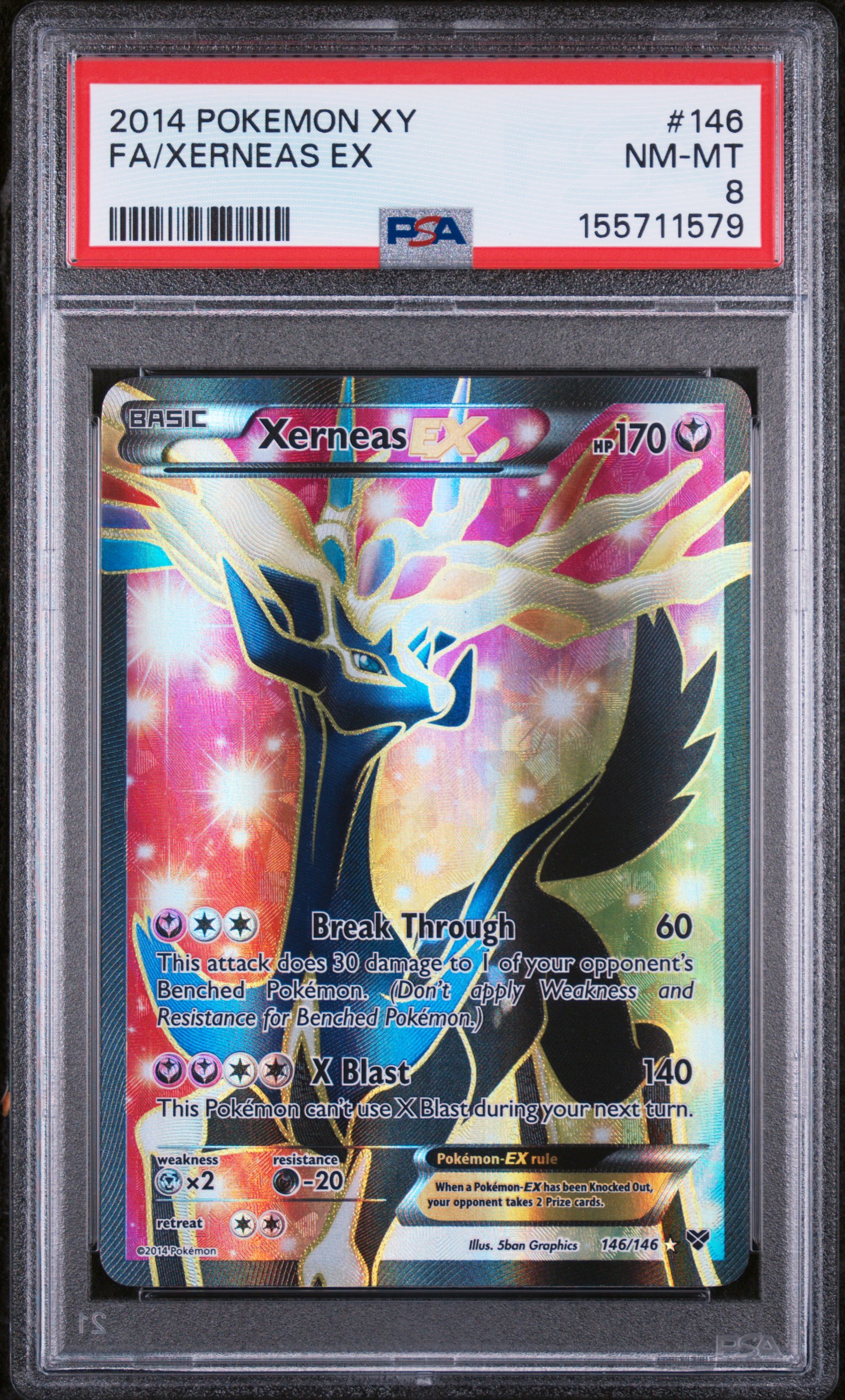 2014 #146 Full Art/Xerneas EX PSA 8 XY