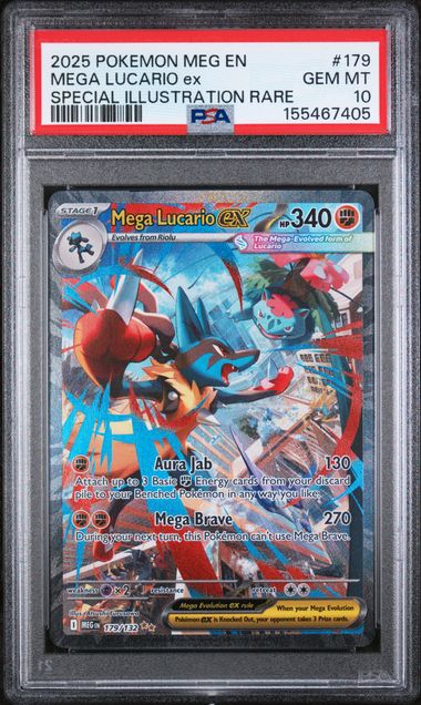 2025 Pokemon POKEMON MEG EN-MEGA EVOLUTION SPECIAL ILLUSTRATION RARE #179 Mega Lucario Ex front