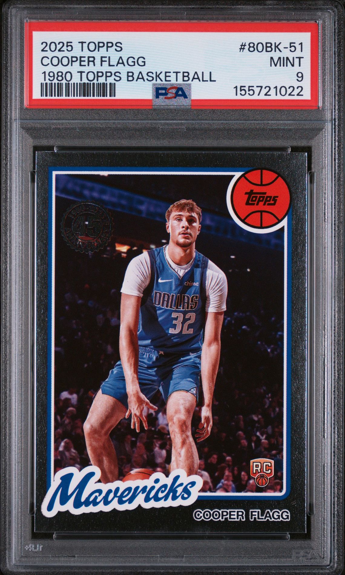 2025 Topps 1980-81 Topps Basketball Cooper Flagg #80Bk-51 Mint 9 front