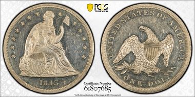 1843 $1 PR61