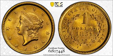 1851 G$1 MS66
