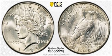 1935 $1 MS66+