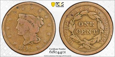 1842 1C Large Date G6BN