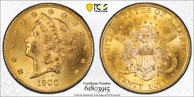 1900 $20 MS64