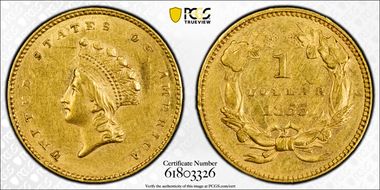 1855 G$1 AU50