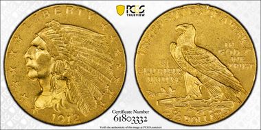 1912 $2.50 AU58
