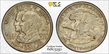 1921 50C Alabama, 2X2 AU55