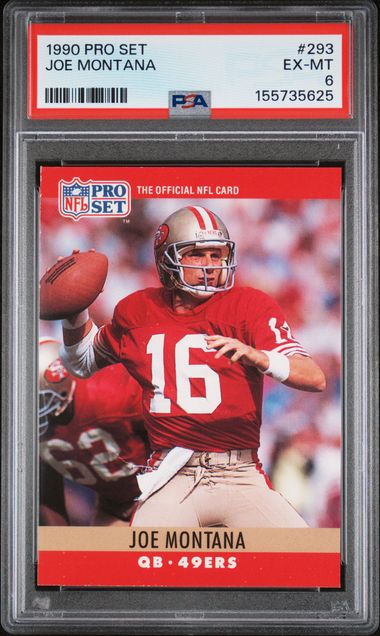 1990 PRO SET #293 Joe Montana front