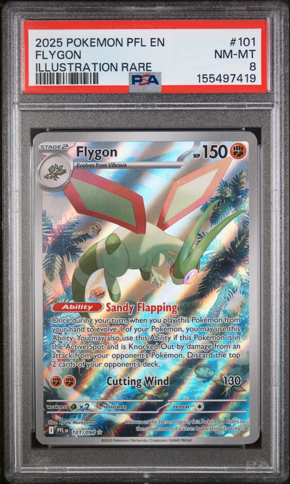 2025 Pokemon POKEMON PFL EN-PHANTASMAL FLAMES ILLUSTRATION RARE #101 Flygon front