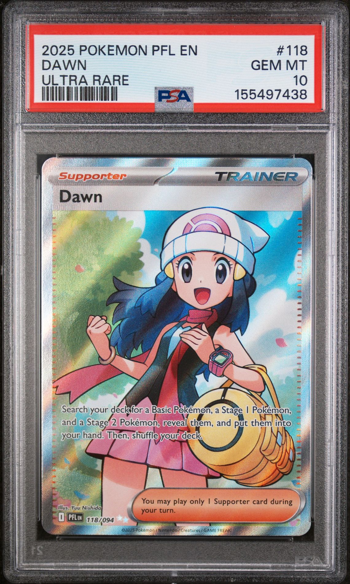 2025 Pokemon POKEMON PFL EN-PHANTASMAL FLAMES ULTRA RARE #118 Dawn front