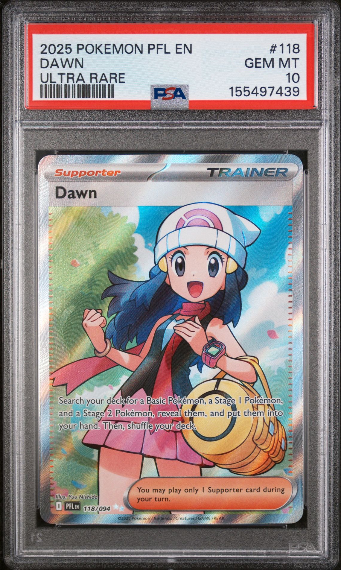 2025 Pokemon POKEMON PFL EN-PHANTASMAL FLAMES ULTRA RARE #118 Dawn front