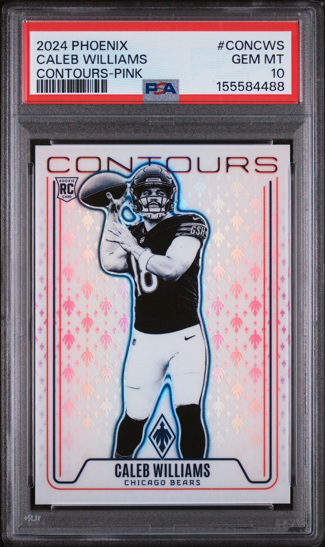 2024 Panini PANINI PHOENIX CONTOURS PINK #CONCWS Caleb Williams front